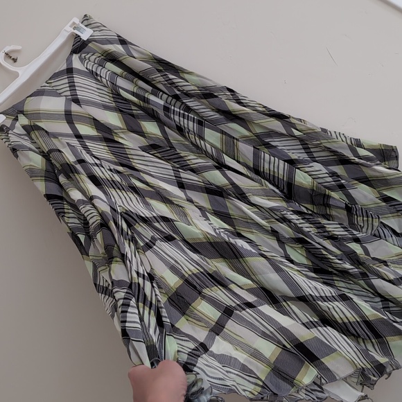 ZARA $159 PRINTED MIDI SKIRT ZW COLLECTION Green / Ecru | 2990/152 NWT S M L - Picture 7 of 7